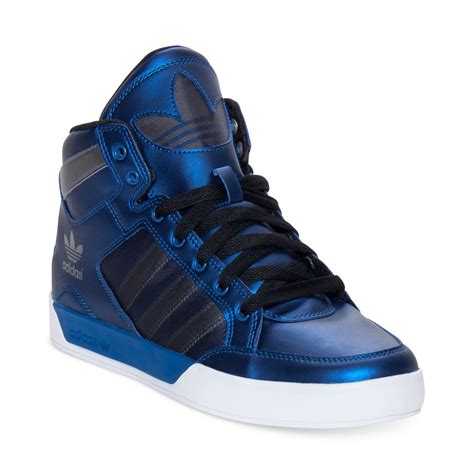 adidas high tops black and blue